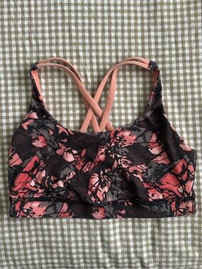 Lululemon Floral Print Strappy Sports Bra